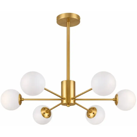 Chandelier Pendent E27x6 8001-6 GD, Gold