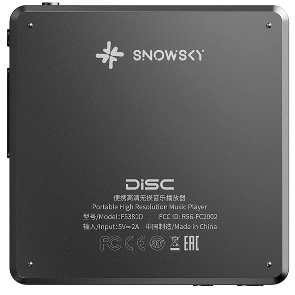 Hi-Res აუდიო პლეერი FiiO SNOWSKY DISC F5381D HiFi Music Player, Dual DAC Digital Audio Player, Bluetooth 5.4 LDAC, Touchscreen Black