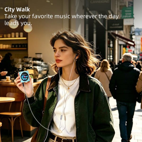 Hi-Res აუდიო პლეერი FiiO SNOWSKY DISC F5381D HiFi Music Player, Dual DAC Digital Audio Player, Bluetooth 5.4 LDAC, Touchscreen Blue