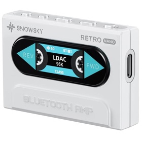 FiiO SNOWSKY Retro NANO F3085B 3.5mm + 4.4mm Jack, Type-C, Bluetooth DAC And Headphone Amplifier, White