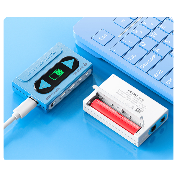 FiiO SNOWSKY Retro NANO F3085B 3.5mm + 4.4mm Jack, Type-C, Bluetooth DAC And Headphone Amplifier, White