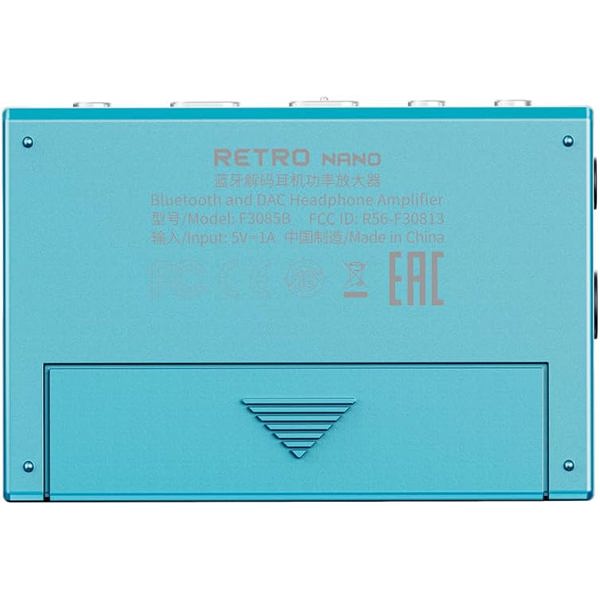 FiiO SNOWSKY Retro NANO F3085B 3.5mm + 4.4mm Jack, Type-C, Bluetooth DAC And Headphone Amplifier, Blue
