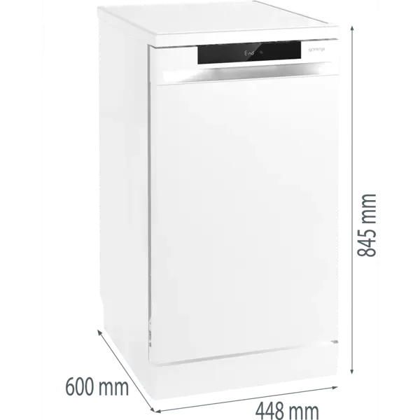 ჭურჭლის სარეცხი მანქანა Gorenje GS531E10W, 47dB, A++, Dishwasher, White