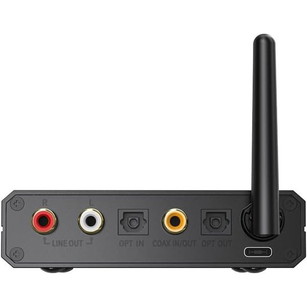 FiiO BR13 Type-C, Optical, Coaxial, RCA, Hi-Res Bluetooth DAC Audio Transceiver Black