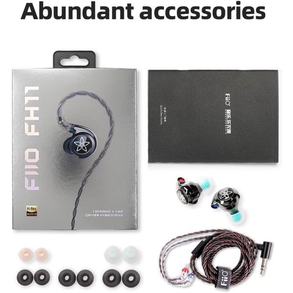 ყურსასმენი FiiO FH11 1BA+1dynamic driver Headphones Wired 3.5mm Black