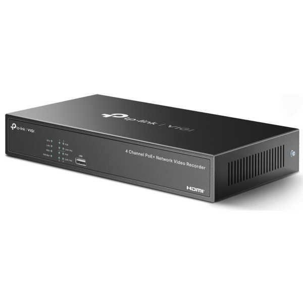 Network Video Recorder TP-LINK VIGI NVR1004H-4P, 4-ch, Black