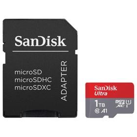 მეხსიერების ბარათი SanDisk SDSQUJQ-1T00-GZ6MA, 1TB, microSDXC, UHS-I C10, U1, V10, Black