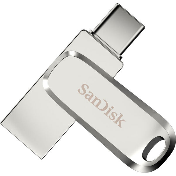 USB ფლეშ მეხსიერება SanDisk SDDDC4-256G-G46, Ultra Dual Drive Luxe, 256GB, USB Type-C, Silver