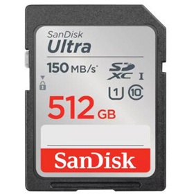 Memory Card SanDisk SDSDUNC-512G-GN6IN Ultra, 512GB, SDXC, UHS-I C10, Black