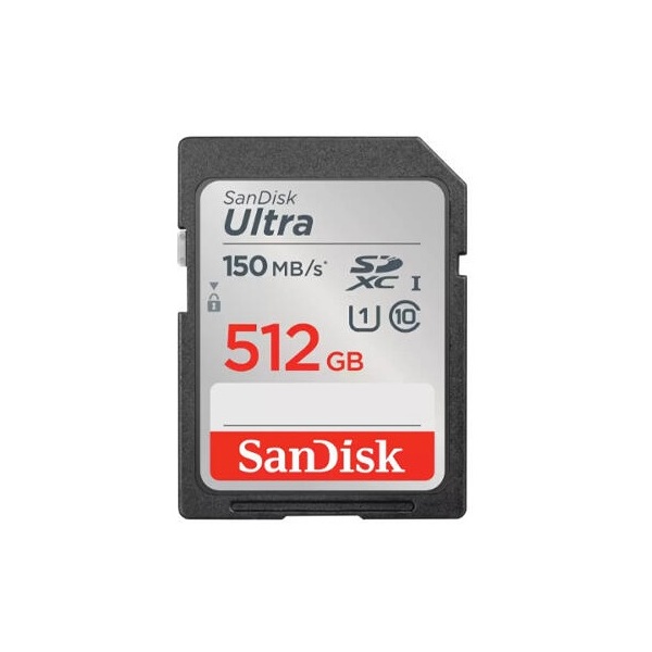 მეხსიერების ბარათი SanDisk SDSDUNC-512G-GN6IN Ultra, 512GB, SDXC, UHS-I C10, Black