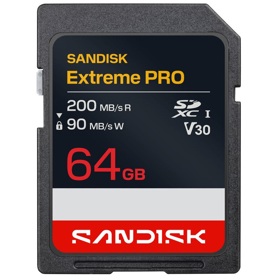 მეხსიერების ბარათი SanDisk SDSDXXU-064G-GSCIN Extreme PRO, 64GB, SDXC, UHS-I C10, U3, V30, Black