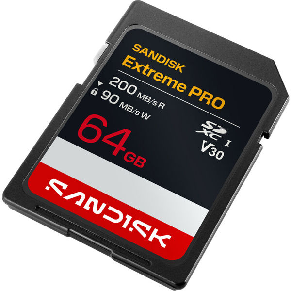 მეხსიერების ბარათი SanDisk SDSDXXU-064G-GSCIN Extreme PRO, 64GB, SDXC, UHS-I C10, U3, V30, Black