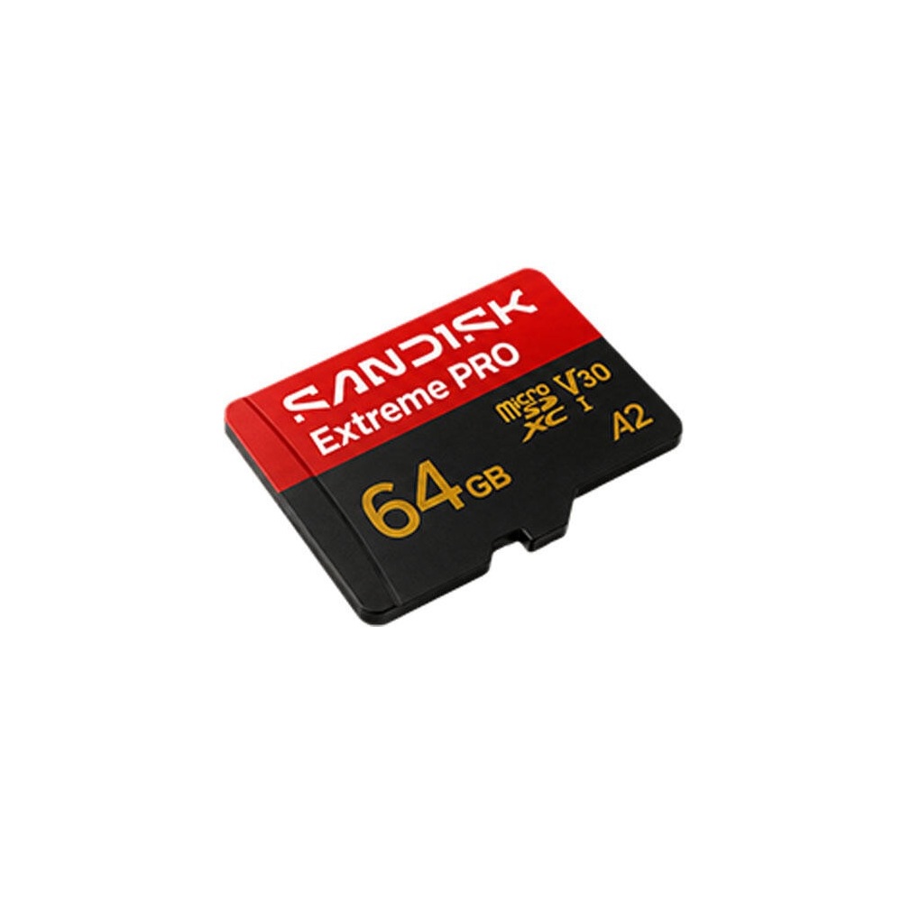მეხსიერების ბარათი SanDisk SDSQXCU-064G-GS6MA Extreme Pro, 64GB, microSDXC, UHS-I C10, U3, V30, Black/Red
