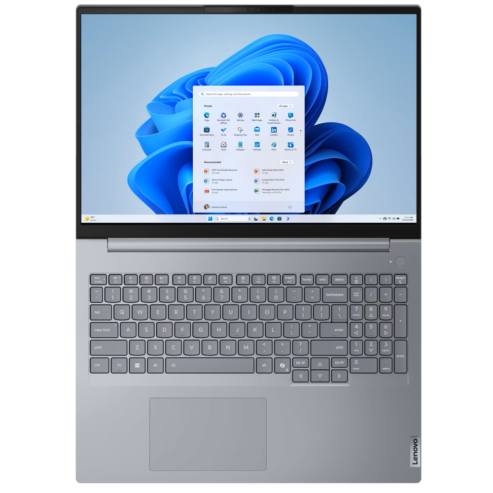 Notebook Lenovo 21SK00S9KL ThinkBook 16 G8 IAL, 16", Ultra 5-135H, 16GB, 512GB SSD, Integrated, W11H, Arctic Grey