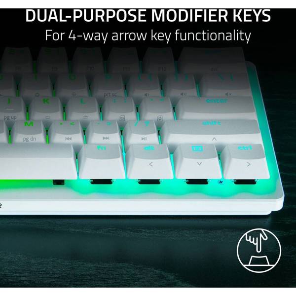 კლავიატურა Razer RZ03-04991700-R3M1 Huntsman V3 Pro Mini, Wired, USB, RGB, Gaming Mechanical Keyboard, White