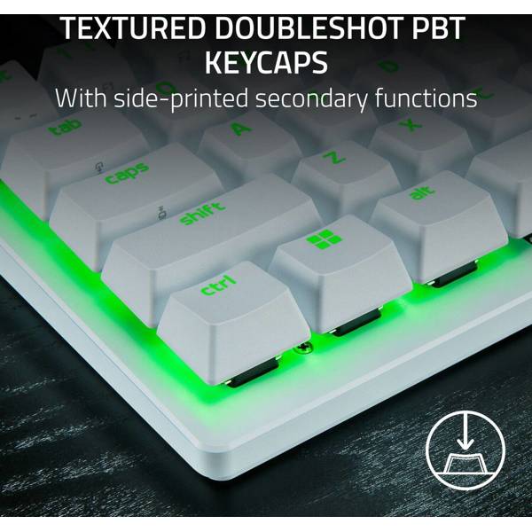 კლავიატურა Razer RZ03-04991700-R3M1 Huntsman V3 Pro Mini, Wired, USB, RGB, Gaming Mechanical Keyboard, White