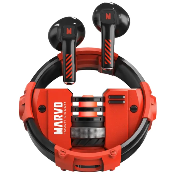 ყურსასმენი Marvo BE-889 Quaz, Earbuds, Wireless, Bluetooth, Black/Red