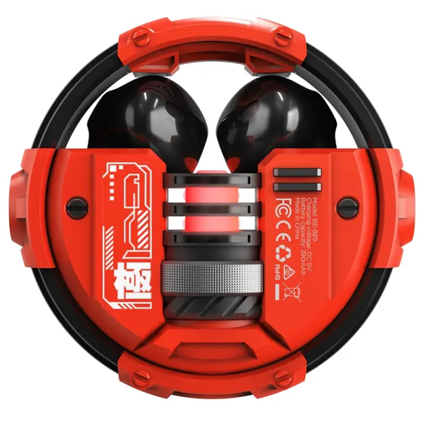 ყურსასმენი Marvo BE-889 Quaz, Earbuds, Wireless, Bluetooth, Black/Red