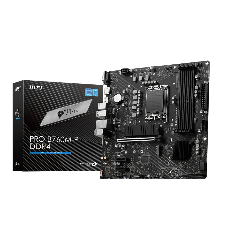 Motherboard MSI 911-7E02-029 PRO B760M-P, LGA1700, DDR4, 128GB