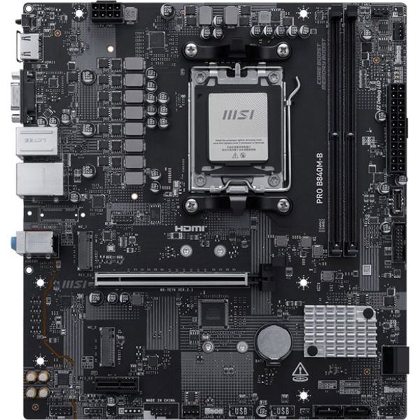 Motherboard MSI 911-7E76-002 PRO B840M-B, AM5, DDR5, 128GB
