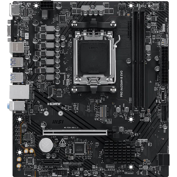 Motherboard MSI 911-7E36-001 PRO A620AM-B EVO, AM5, DDR5, 128GB
