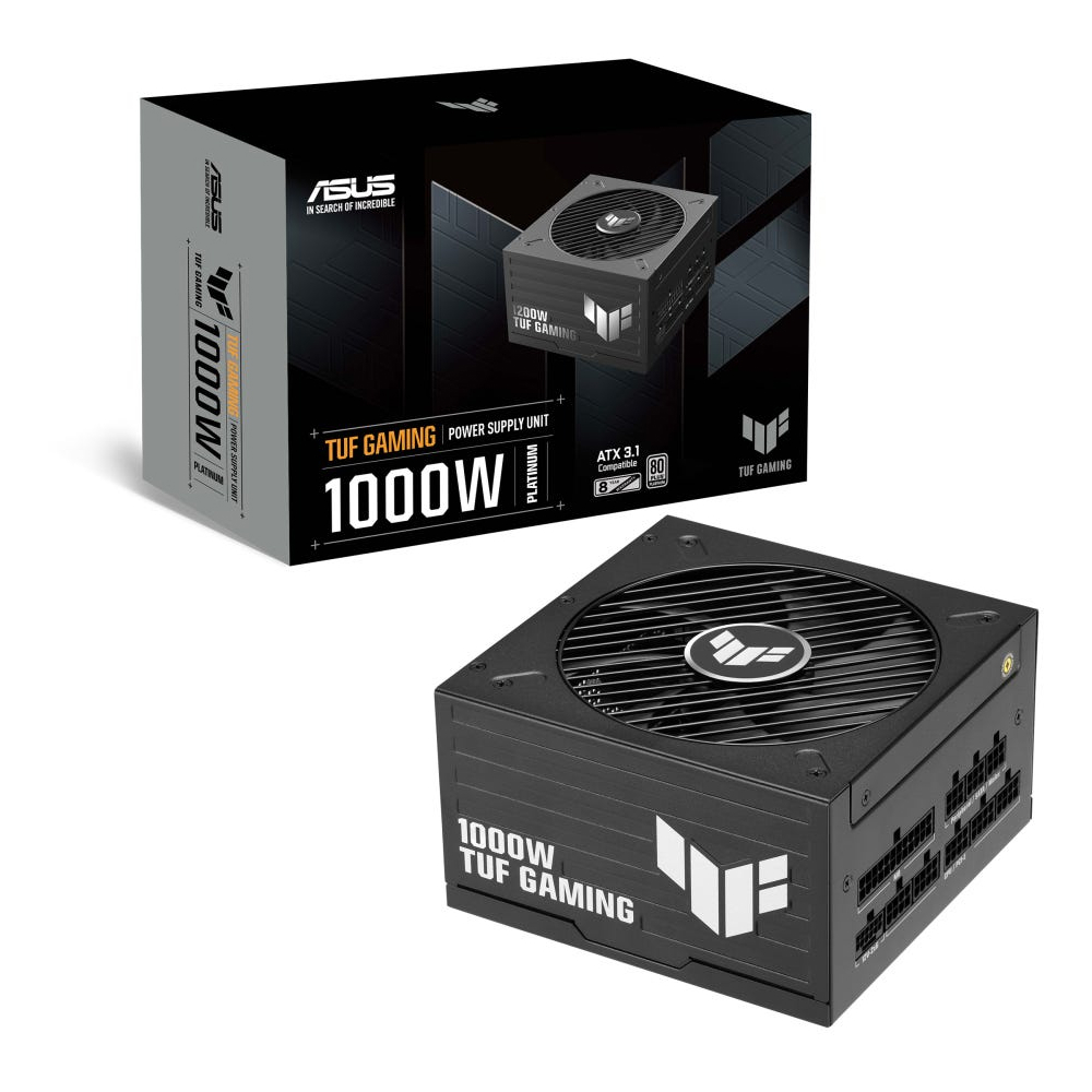 Power Supply Asus TUF 90YE0101-B0NA00 TUF-GAMING-1000P//PSU, 1000W, 80 Plus Platinum, Black