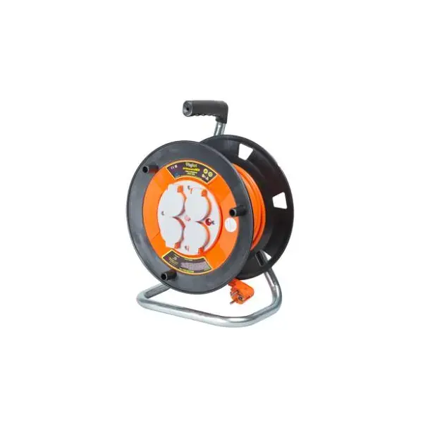 დამაგრძელებელი ბარაბანი ByLion 13044197, 30m, Drum, Black/Orange