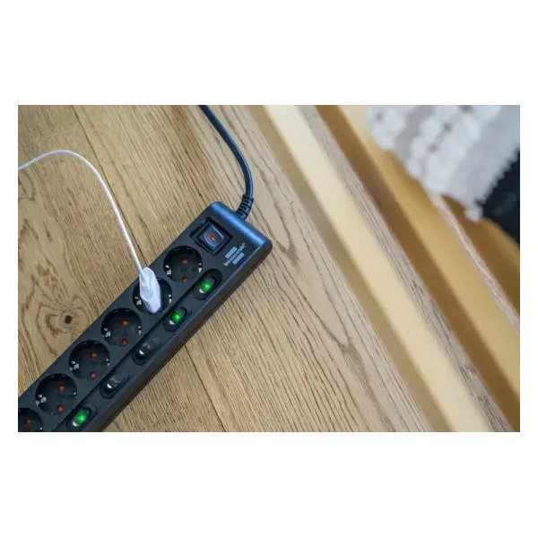 დენის დამაგრძელებელი Brennenstuhl 13044485, 6 Socket, 2m, Extension, Black