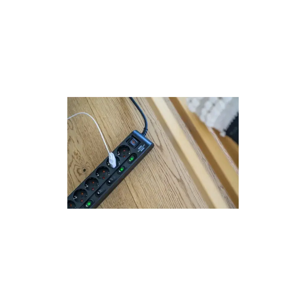დენის დამაგრძელებელი Brennenstuhl 13044485, 6 Socket, 2m, Extension, Black