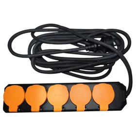 დამაგრძელებელი LINUS LIN-LU5x5MC, 5 Socket, 5m, Extension, Black
