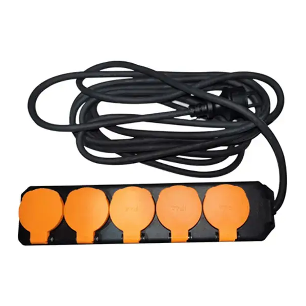 დამაგრძელებელი LINUS LIN-LU5x5MC, 5 Socket, 5m, Extension, Black