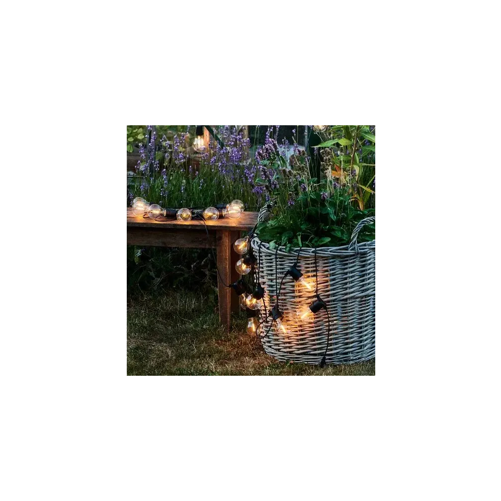 განათება LINUS Е27 12325 240V, 15m, Garland, Black